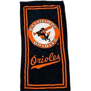 Vintage Baltimore Orioles Beach Towel from the 1970s or 1980s